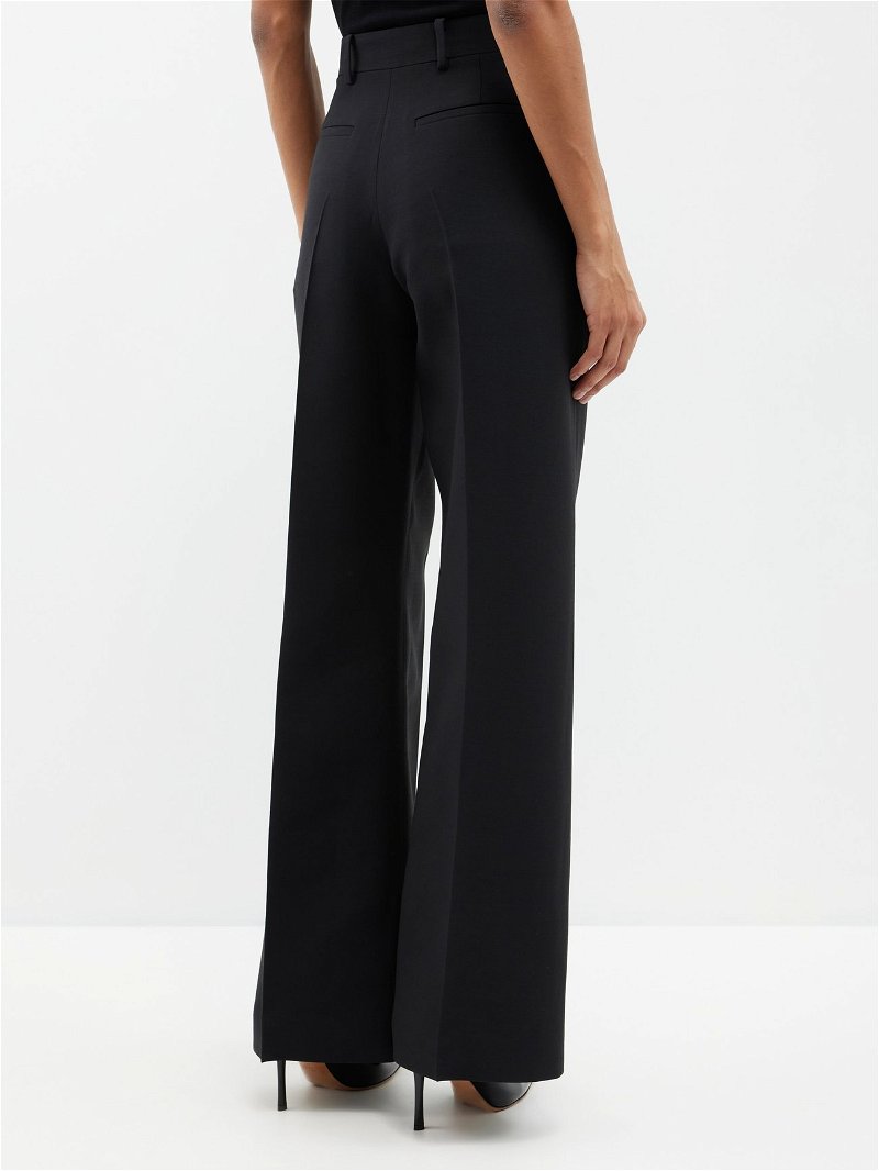 Black Elasticated-waist silk wide-leg trousers, Valentino Garavani