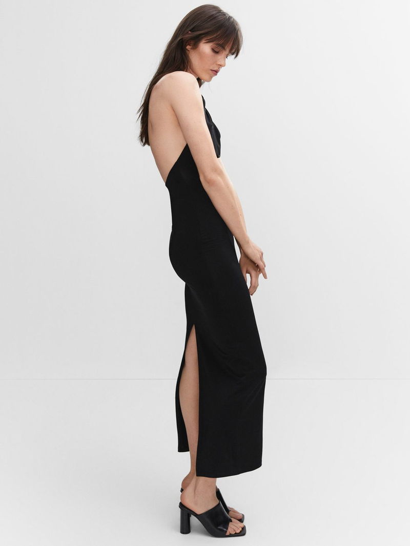 navy dress halter Sitka Semsch Women's Dresses, Midi Dress, Blue, Size XS, Silk Crepe