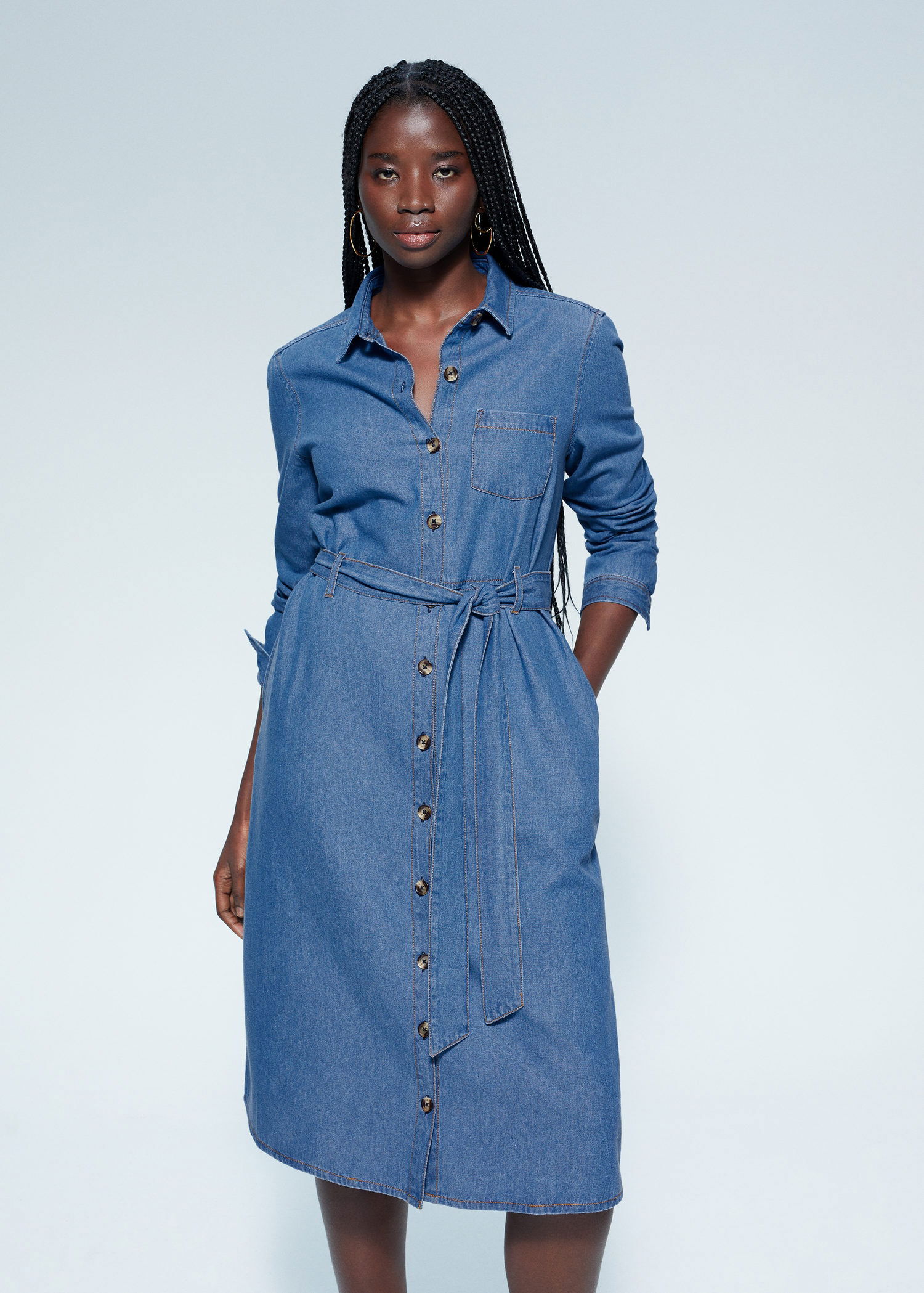 denim shirt dress mango Denim shirt dress