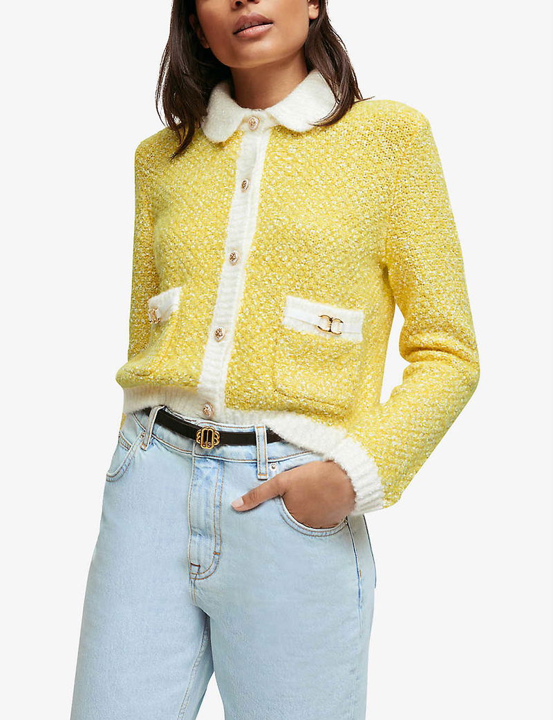 MAJE Missiony Bouclé Knitted Cardigan endource - Main Image