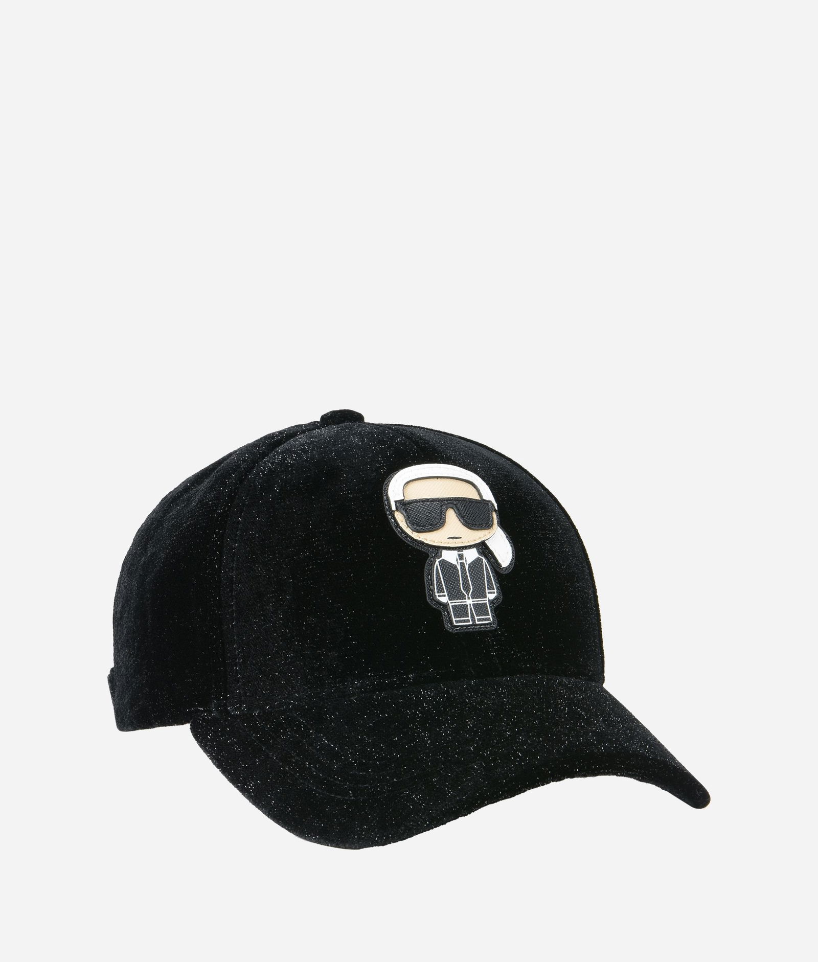 Karl Lagerfeld K/Ikonik Black Velvet Baseball Cap NWOT Baseball cap K/Ikonik Karl Lagerfeld | color Black | Gomez.pl/en main image 2