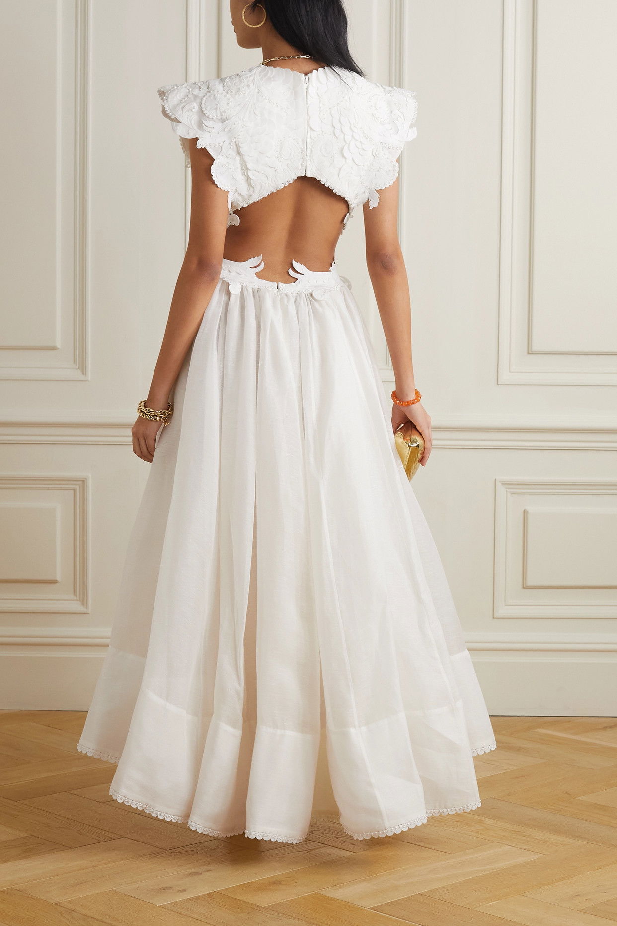 navy blue dress for baby girl Zimmermann Tama Asymmetric One-Shoulder Gown main image 0