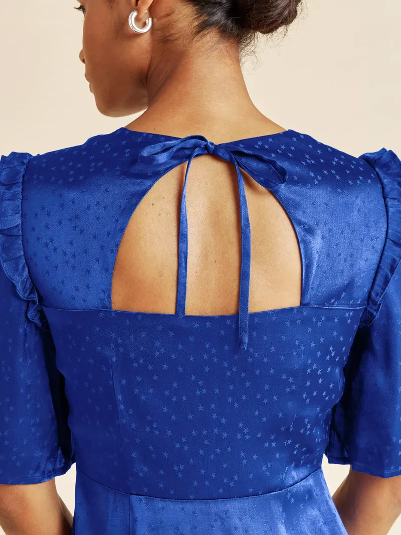 Jacquard Whistles Constellation Dress ALBARAY Star Jacquard Fluted