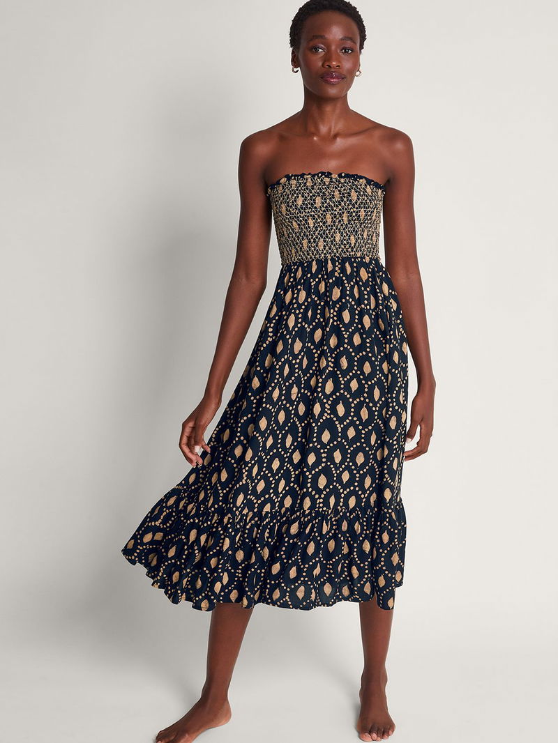 Briana Batik Print Strapless Dress Briana Batik Print Strapless Dress