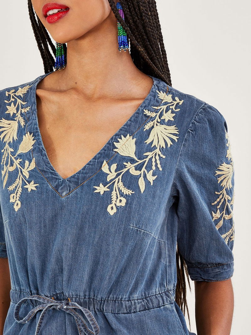 monsoon denim dress Lulu Denim Dress Blue | Day Dresses