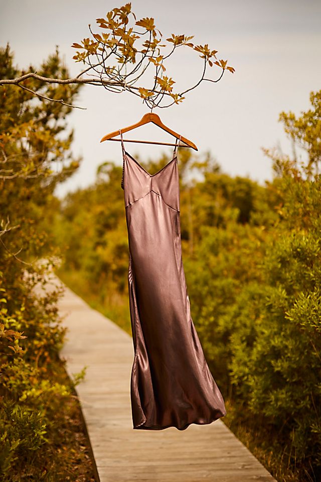 free people silk slip dress Right Now Midi Slip Dress