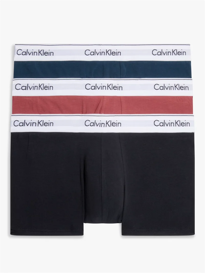 Calvin Klein Regular Cotton Stretch Trunks, Pack of 3, Black/White at John  Lewis & Partners