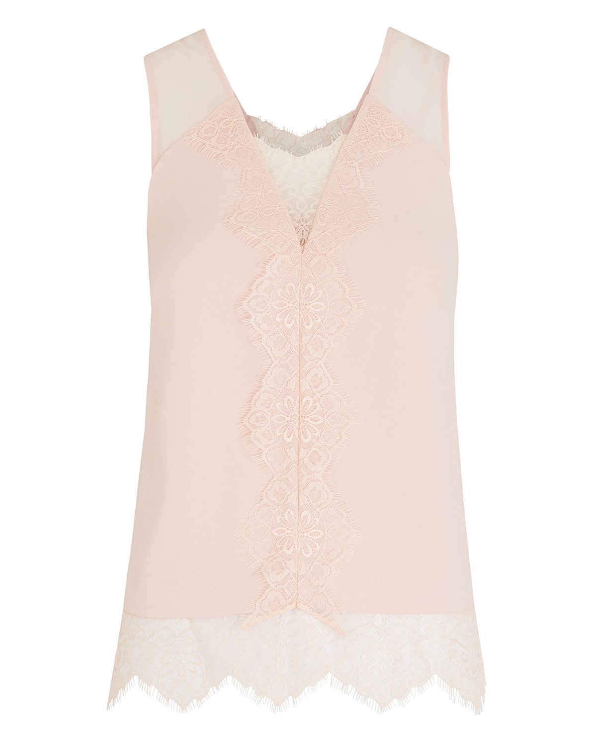 WHISTLES Yasmin Lace Trim Cami Endource