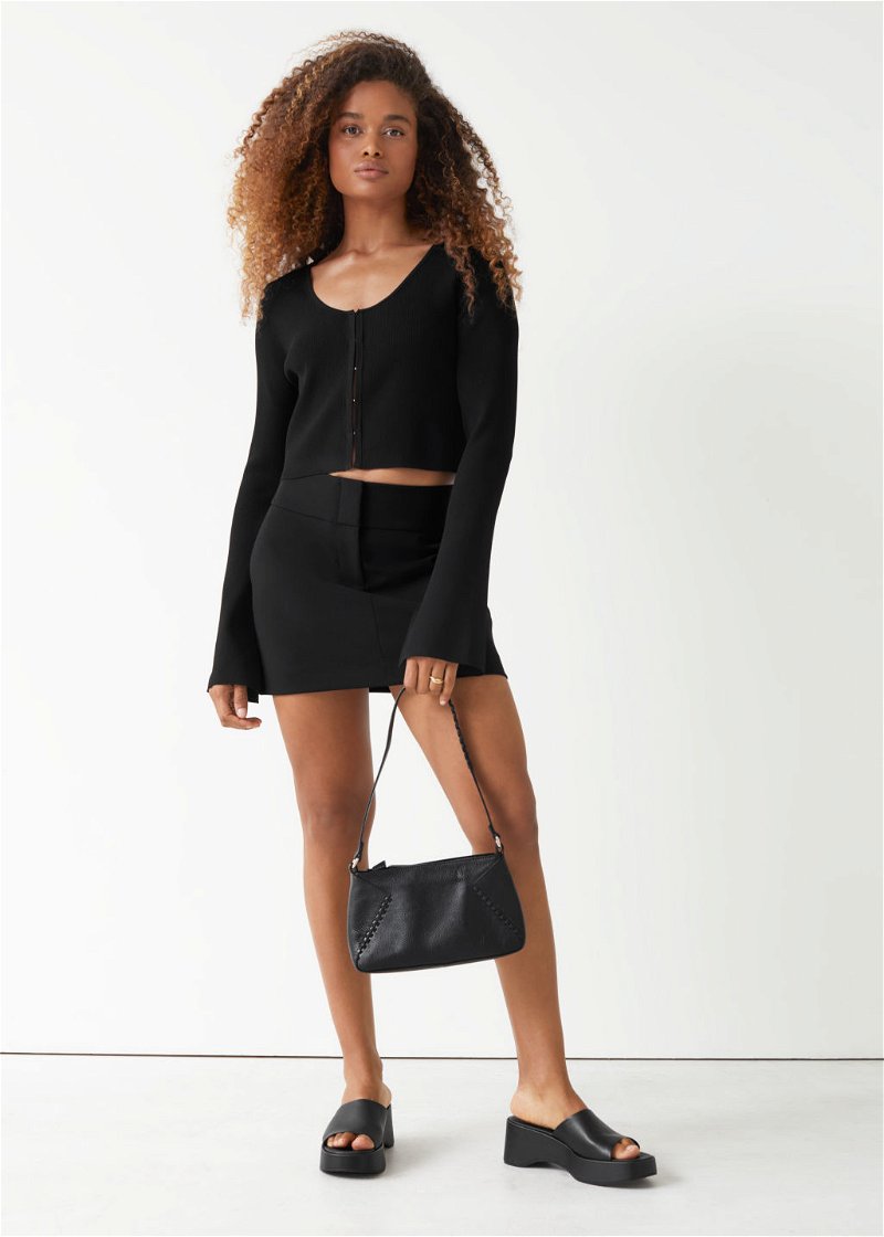  OTHER STORIES Tailored Mini Skirt in Black