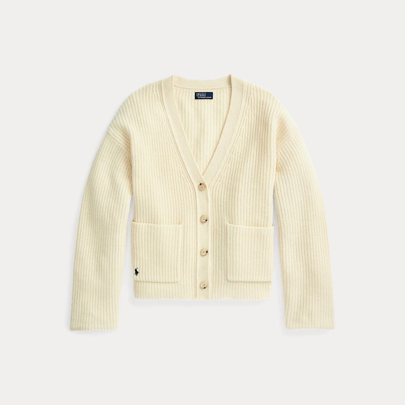 POLO RALPH LAUREN Rib-Knit Wool-Cashmere V-Neck Cardigan endource