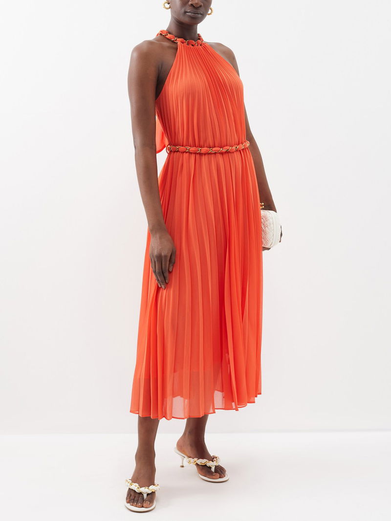 Sunray Yuna Midi Dress - Murky Tangerine