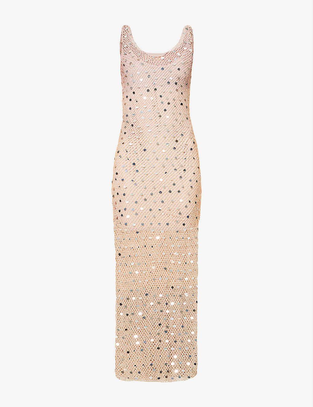 slim fit dress slacks Baltic Born Womens Muse Sequin Maxi Dress | Rose Gold