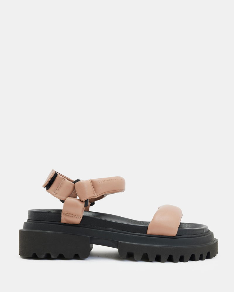 ALLSAINTS Helium Leather Sandals in Pink | endource