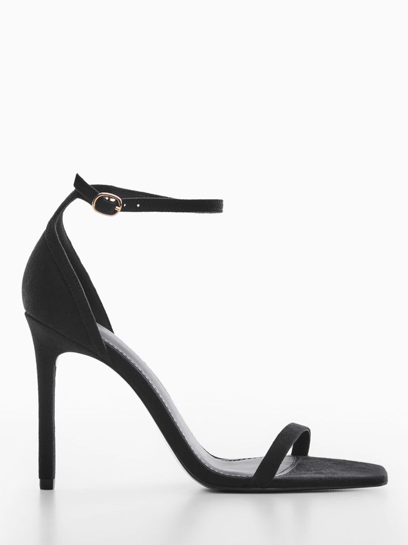 MANGO Stiletto Heel Sandals in Black | Endource