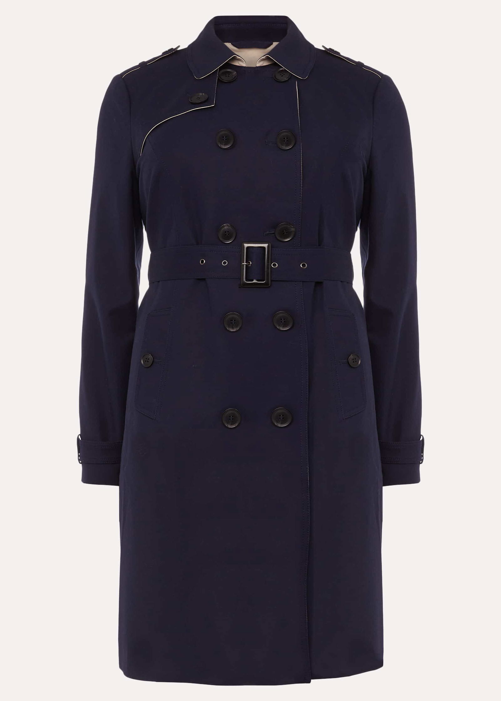 PHASE EIGHT Tabatha Trench Coat in Navy/Stone | endource