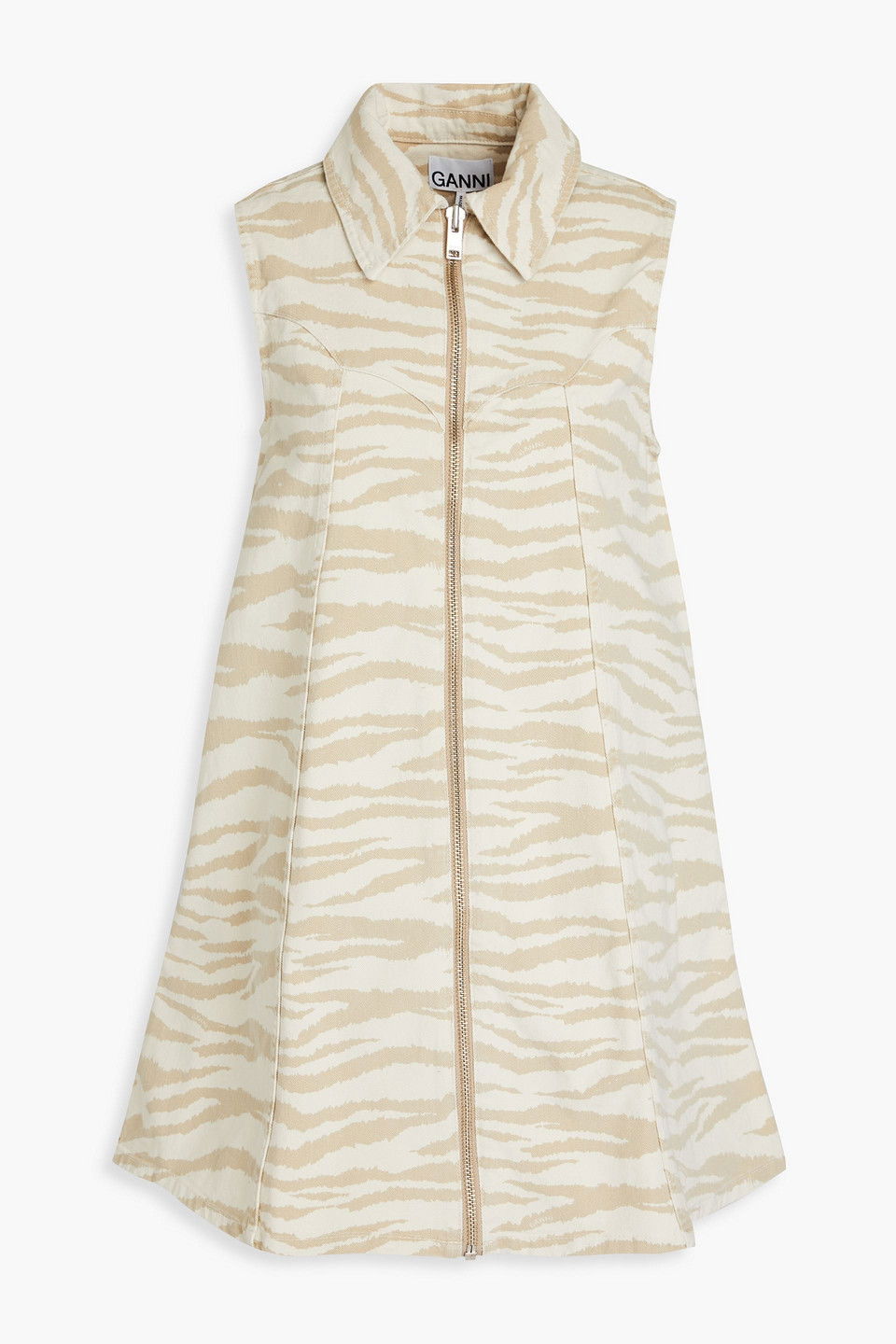 ganni-zebra-print-denim-mini-dress-in-neutral-endource