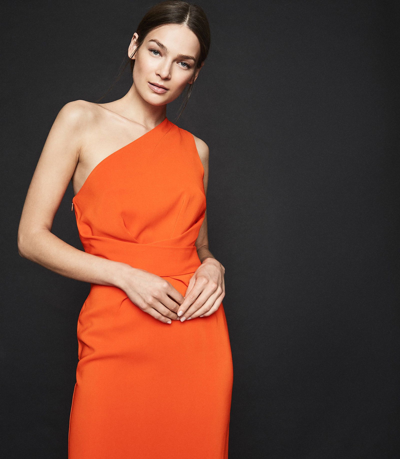 reiss laurent one shoulder dress One Shoulder Dress
