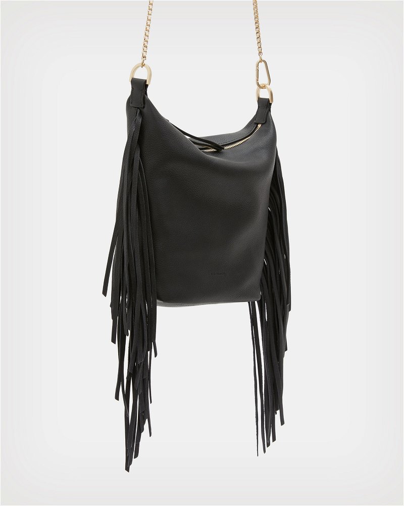 Louise et Cie Tassel Embellished Leather Crossbody Bag - Black Crossbody  Bags, Handbags - WLSEC20974