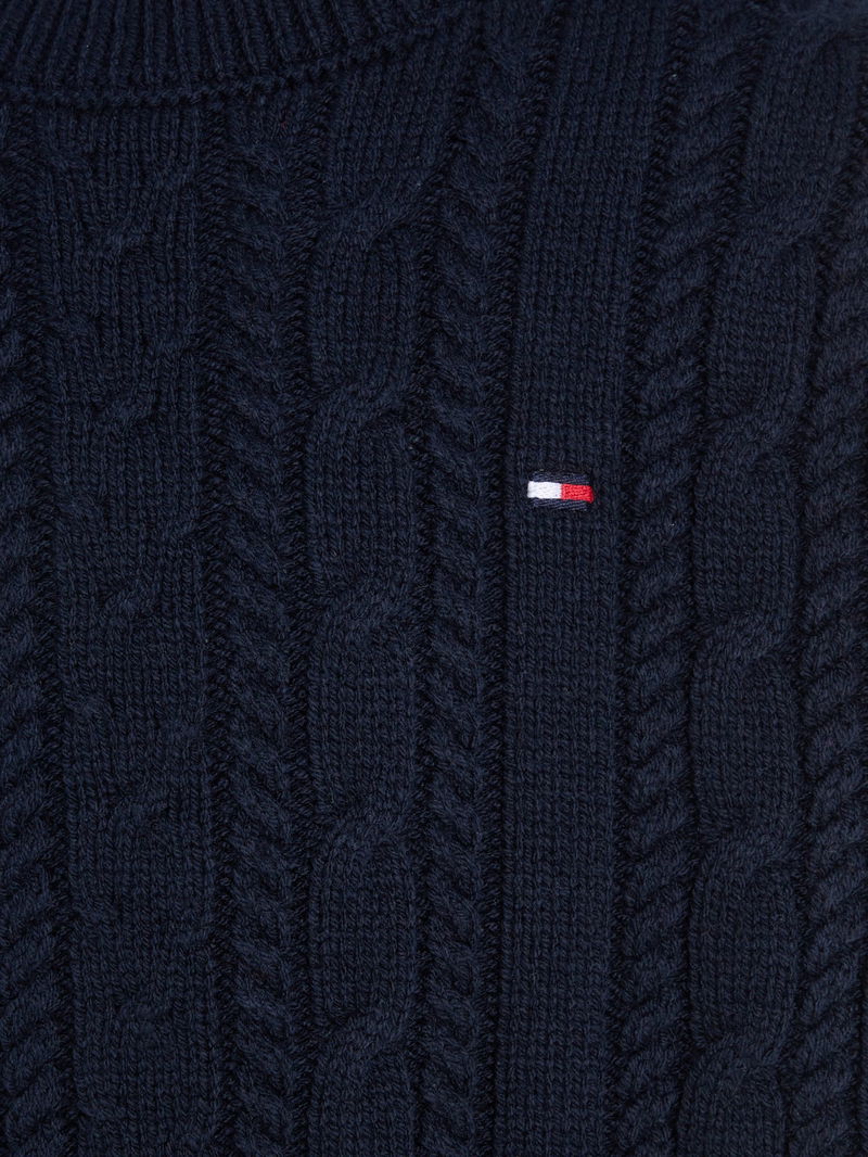 TOMMY HILFIGER Kids' Essential Cable Knit Logo Jumper | Endource