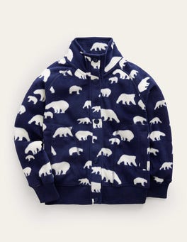 Zip Through Printed Fleece - Sandpiper Mountains