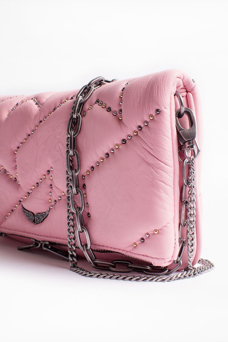 Rock clutch bag Zadig & Voltaire Pink in Denim - Jeans - 34213858