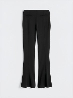 Wool Blended Knit Flare Pant