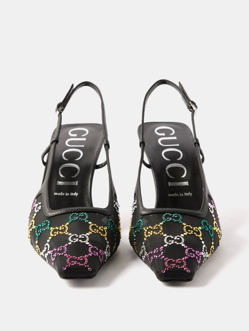 Monogram Mesh Heel, GUCCI