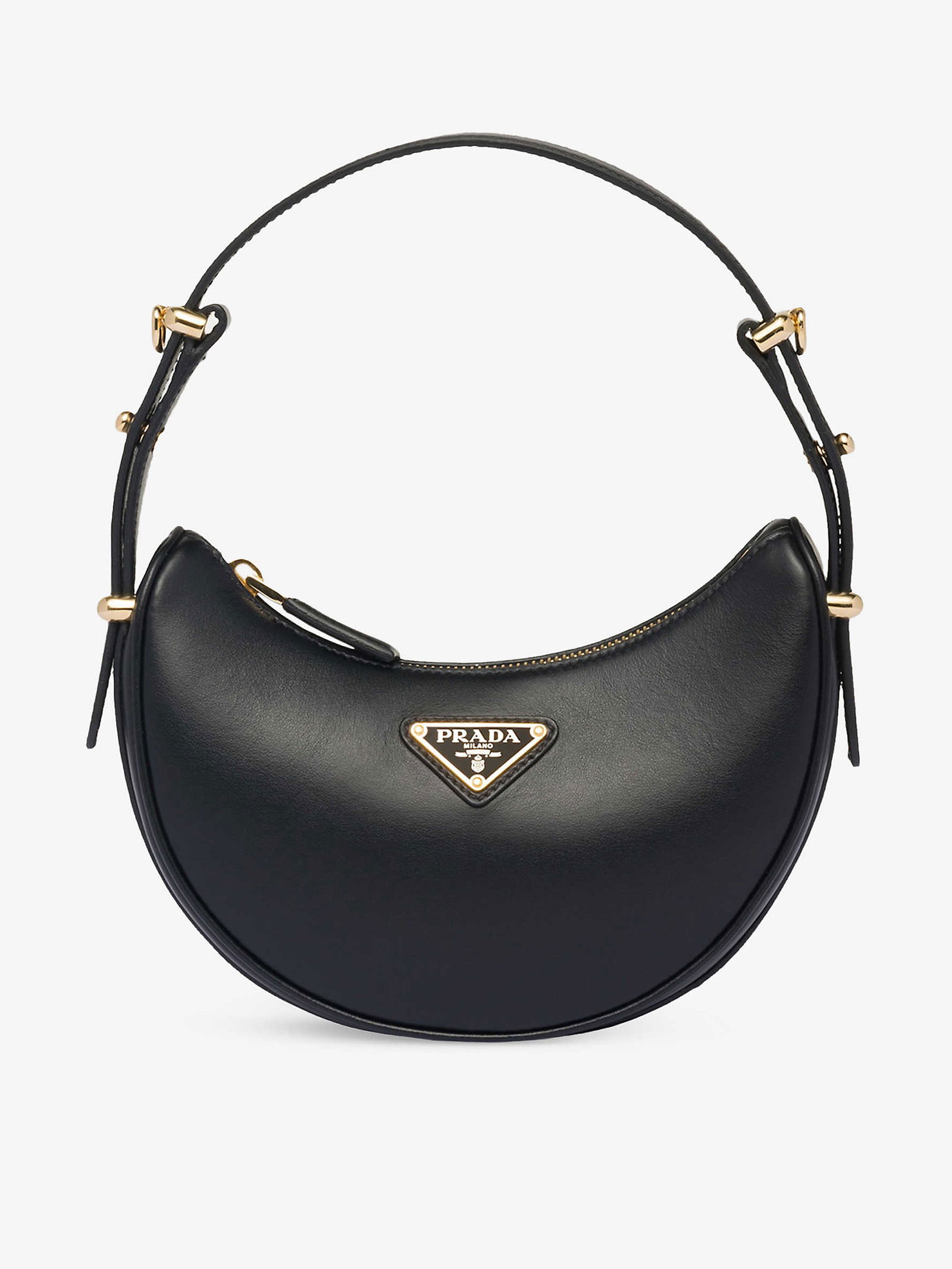 PRADA Arqué Mini Leather Shoulder Bag in BLACK | Endource