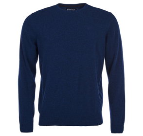 Navy blue Barbour knit sweater with a textured surface.