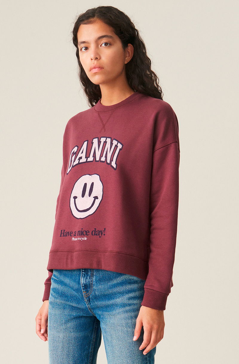 GANNI Isoli Dropped Shoulder Sweatshirt, Smiley endource