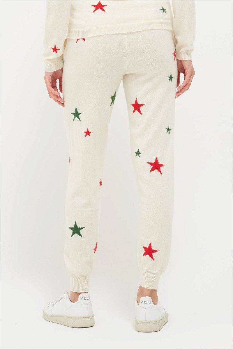 CHINTI & PARKER Cream Cashmere Star Track Pants
