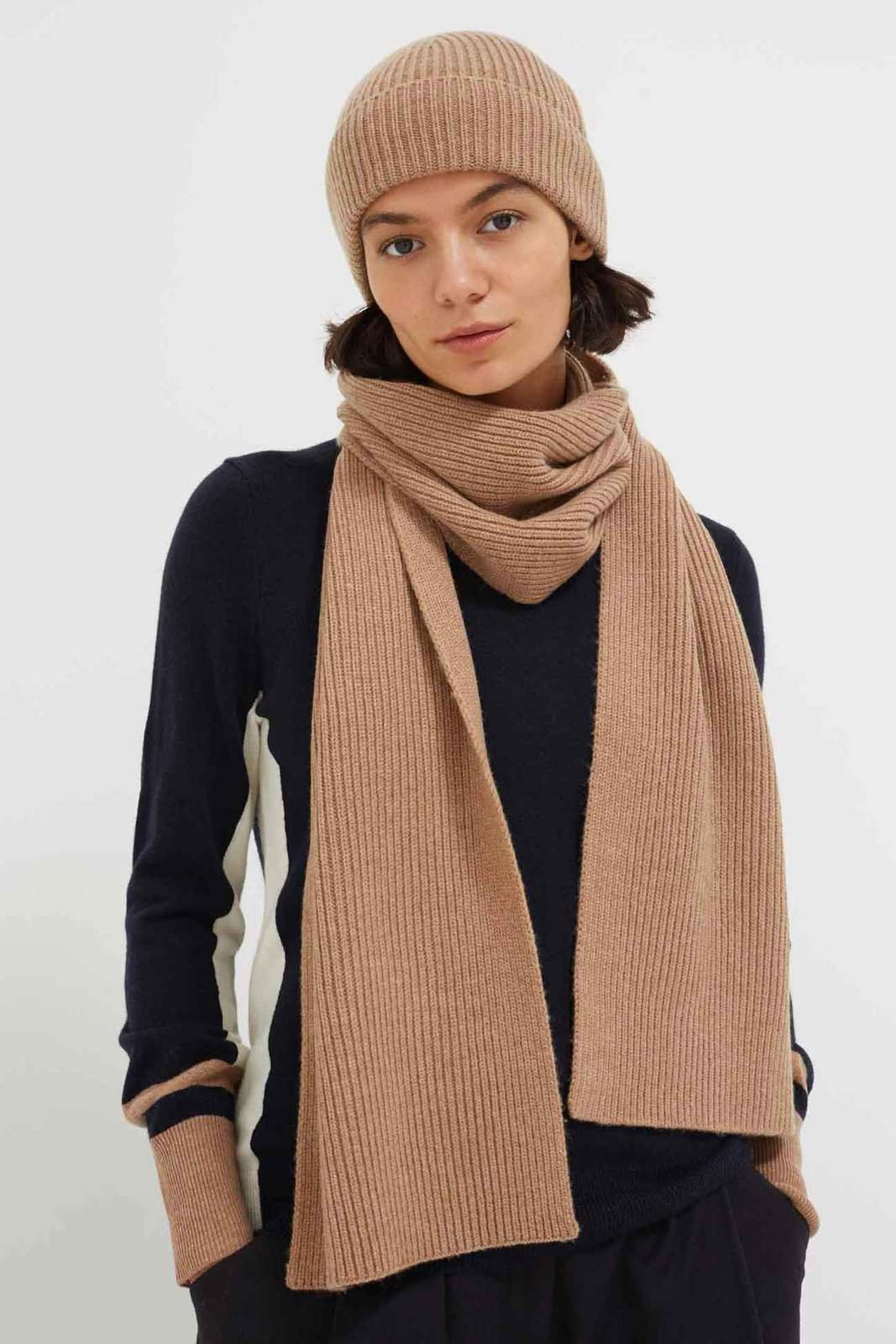 cashmere scarf beige