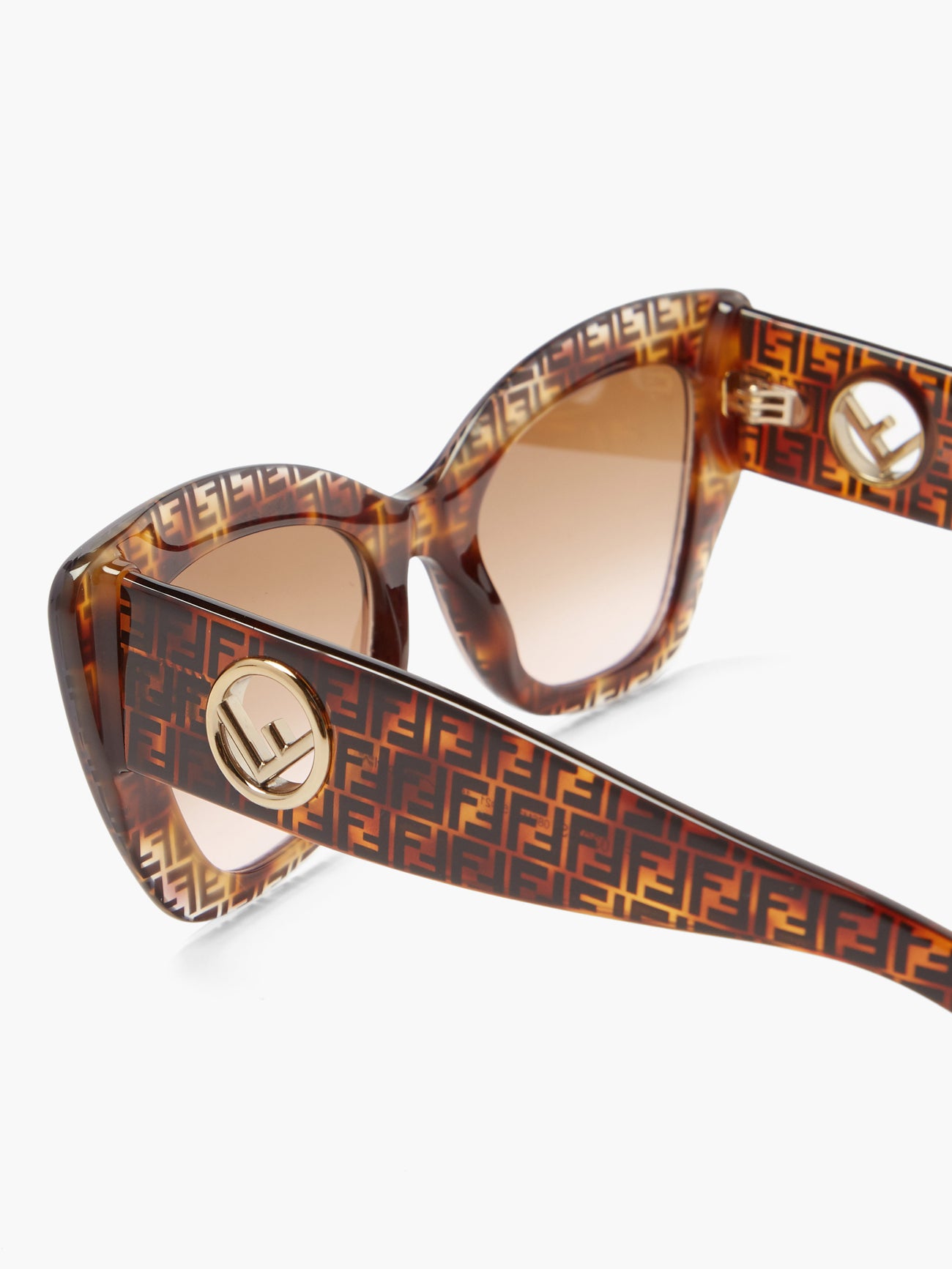 FENDI FF Cat-Eye Tortoiseshell-Acetate Sunglasses | endource display picture 1