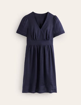 v neck a line dress with sleeves Ever-Pretty Ruffled Short Sleeve V-Neck A-Line Formal Dress for Stylish Events