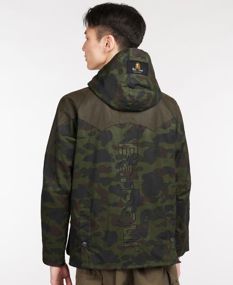 BARBOUR BAPE x Barbour - Snowboard Bedale Wax Jacket in BAPE Camo 