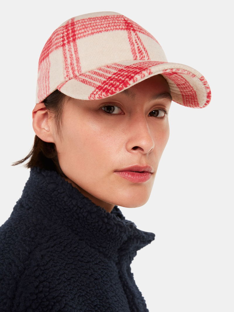 WHISTLES Check Wool Blend Baseball Cap Endource