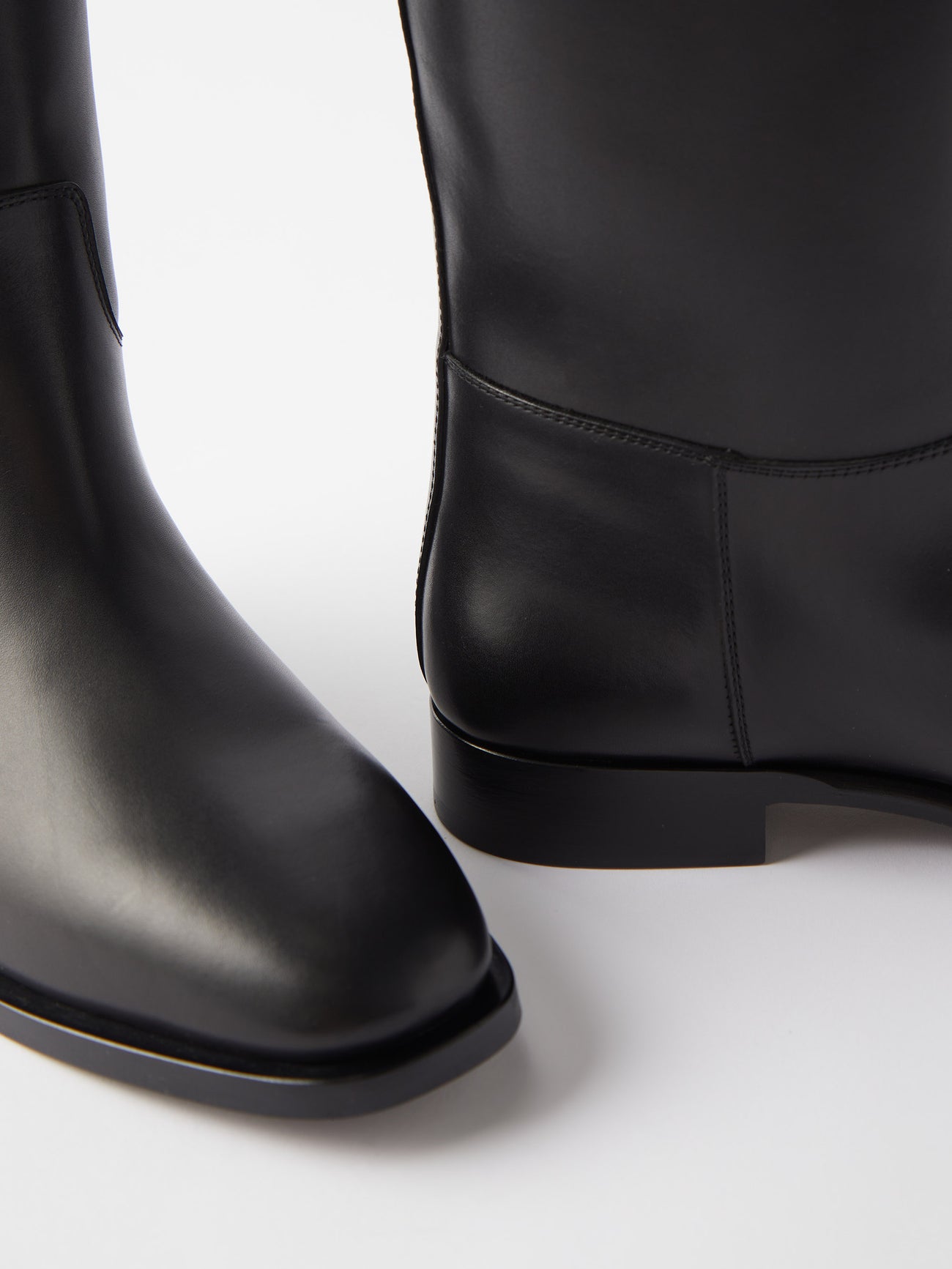 THE ROW Grunge Leather Riding Boots | endource