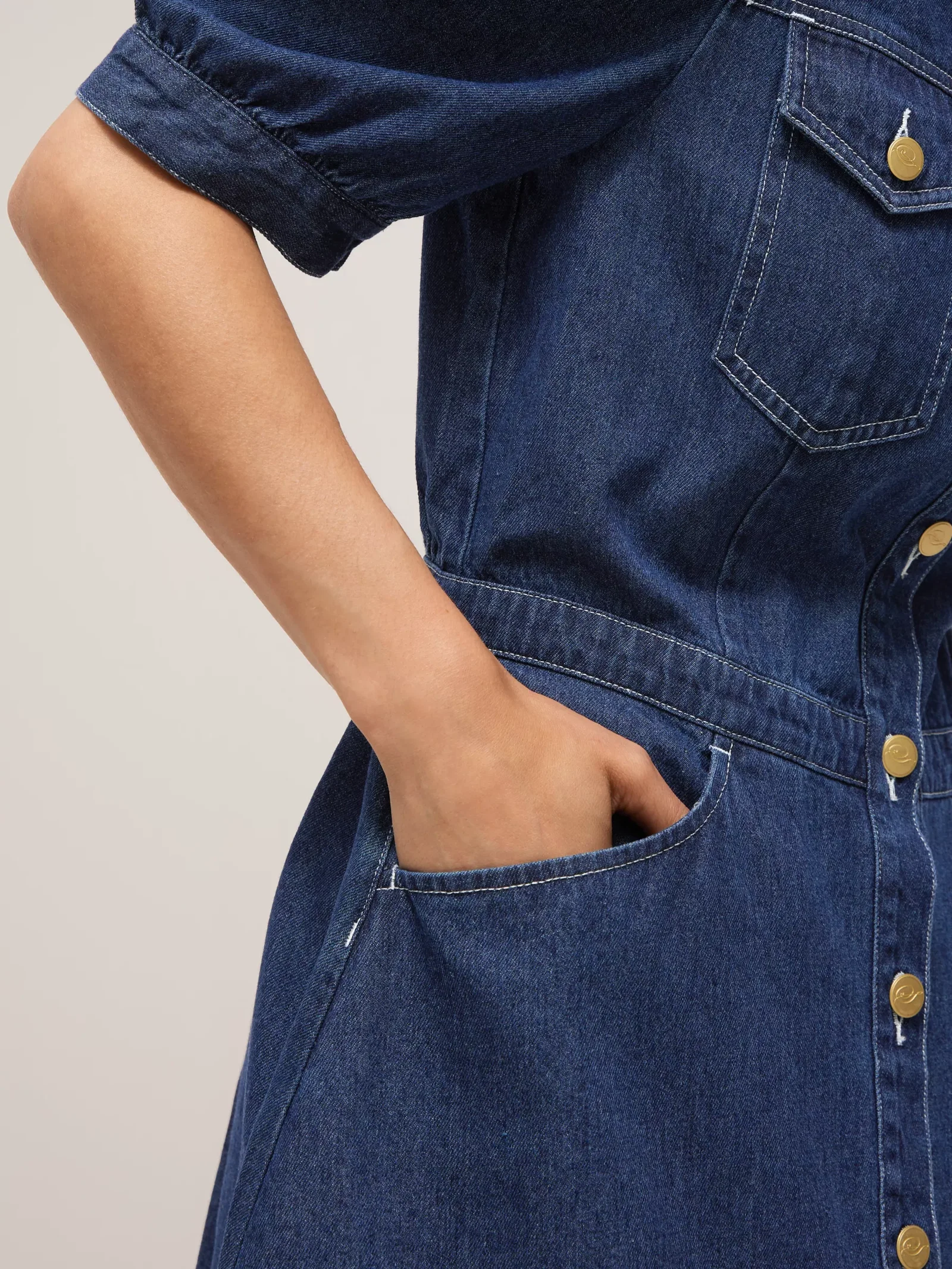 somerset denim dress The Somerset Strapless Denim Maxi Dress
