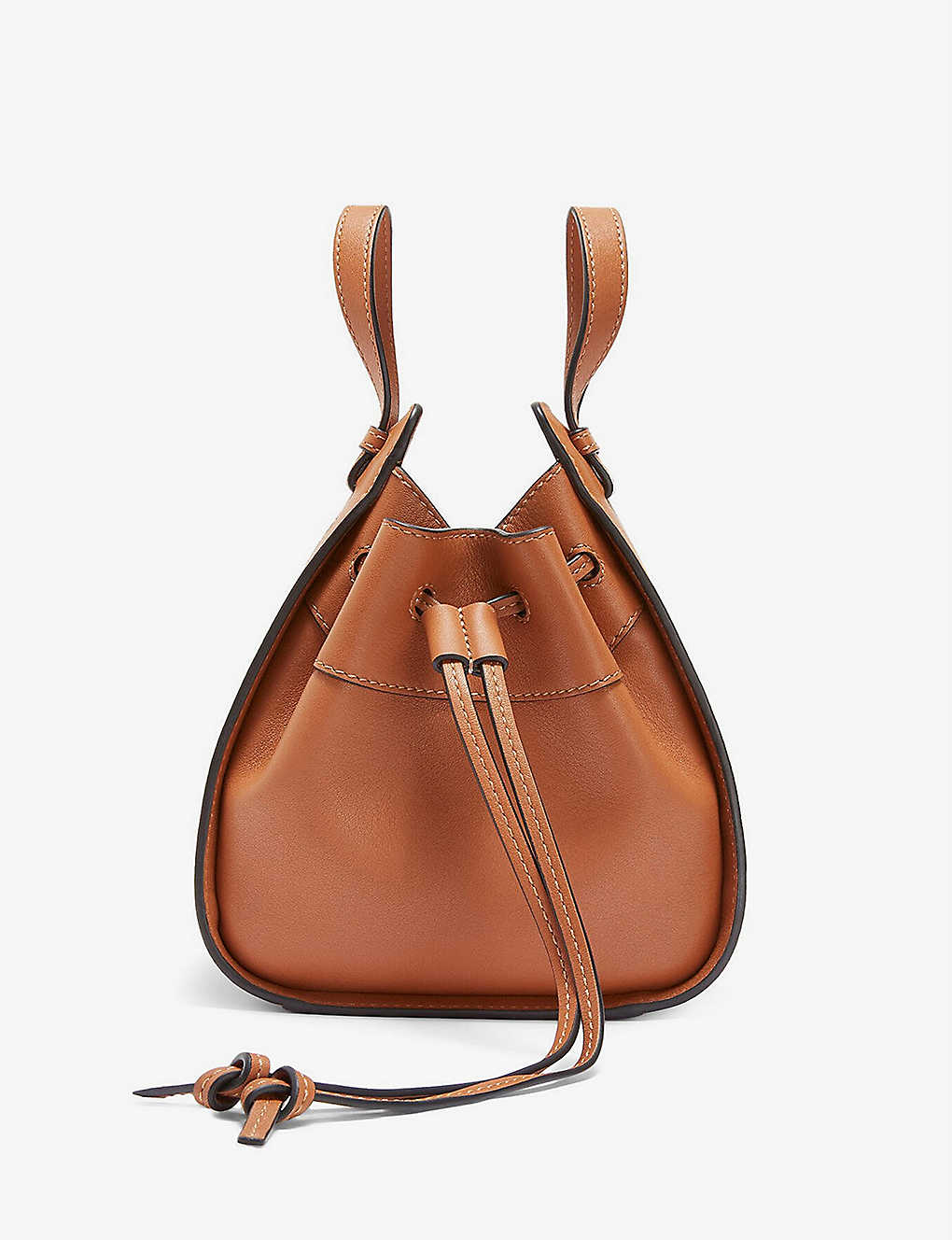 Loewe Womens Tan Hammock Brand-debossed Leather Shoulder bag - ShopStyle