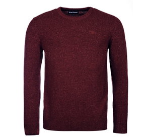 Maroon textured sweater with Barbour logo