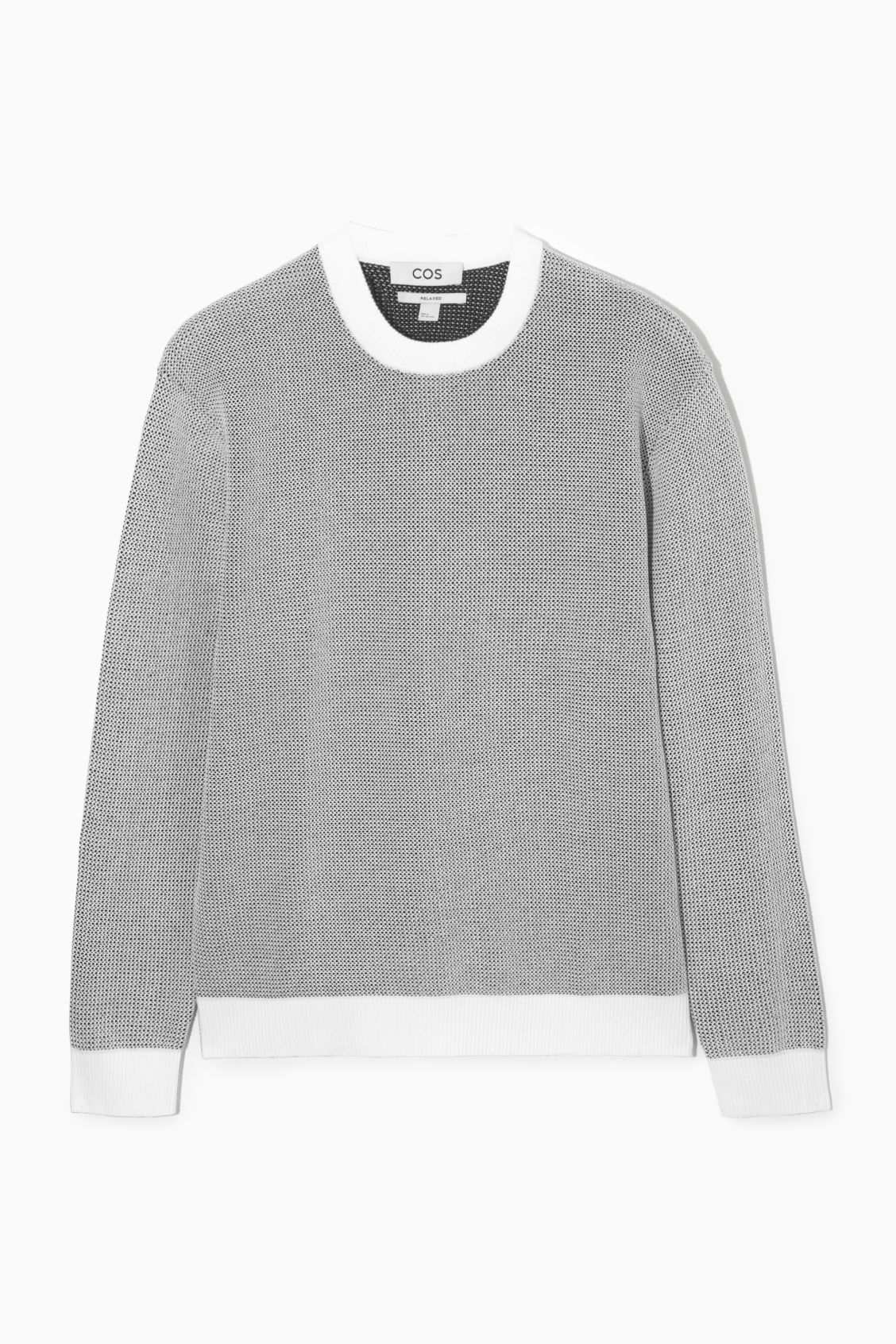 COS DoubleFaced CottonMesh Jumper in GREY Endource