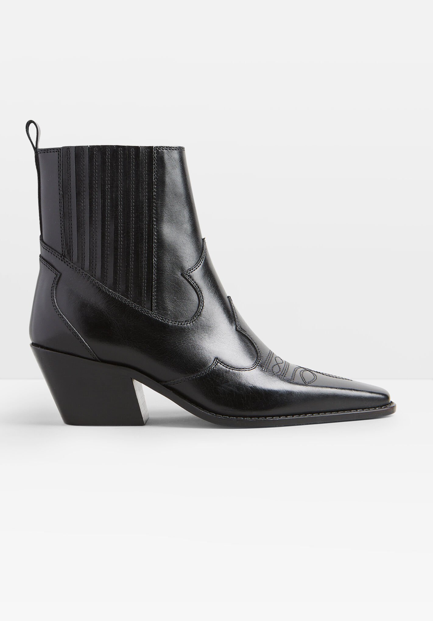 HUSH Kendall Western Boots in Black | Endource