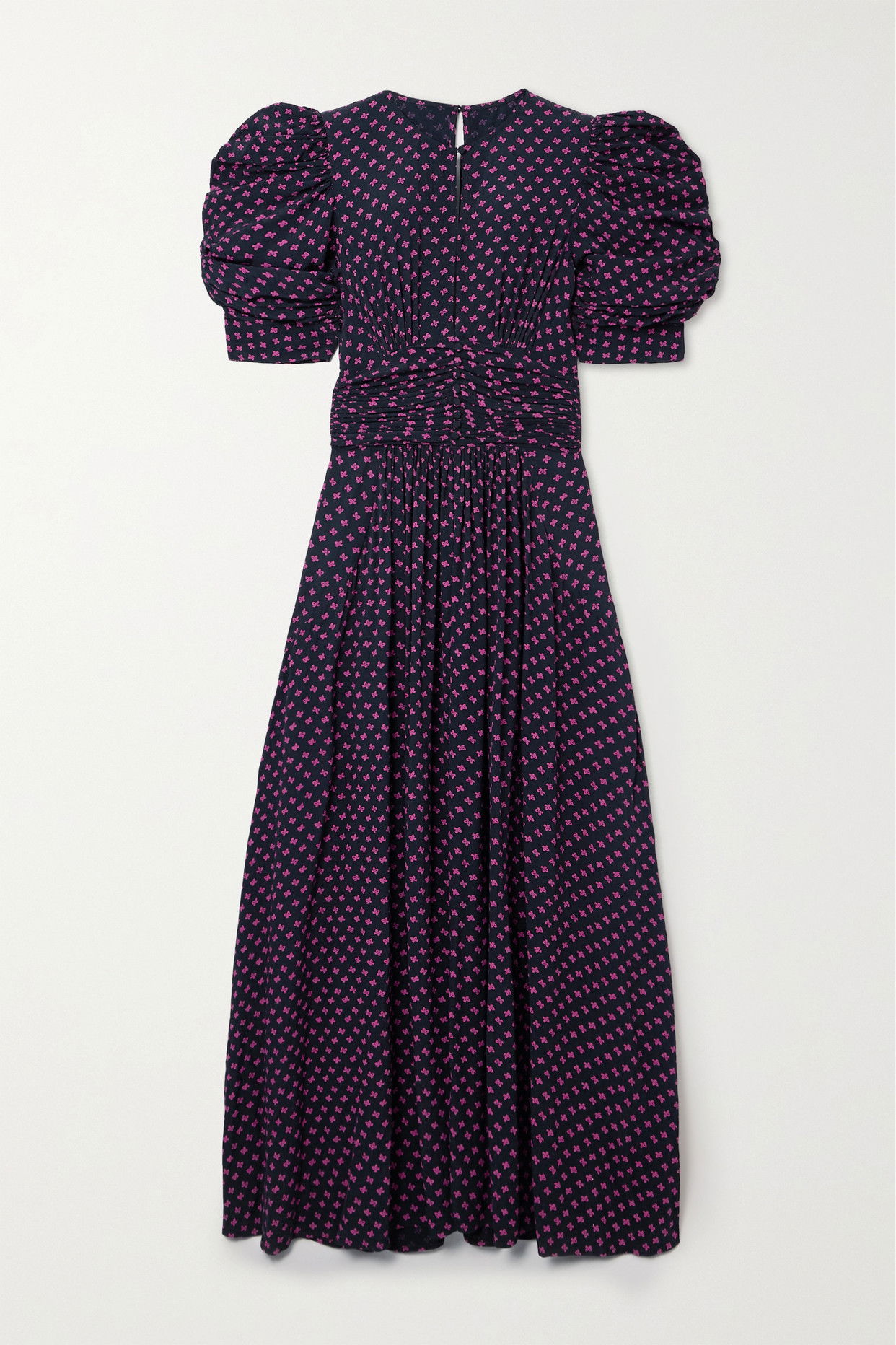 ROTATE BIRGER CHRISTENSEN Noona Gathered Jacquard Maxi Dress in Multi ...