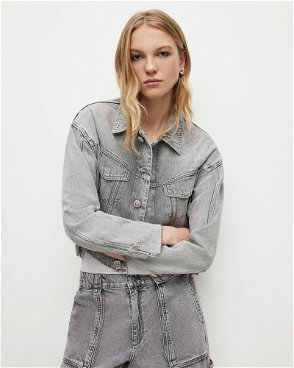 Pockets For Women - AllSaints Beth Patch Denim Jacket