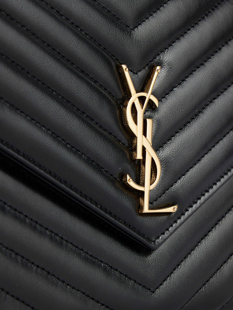 Saint Laurent Monogram Large Leather Pouch