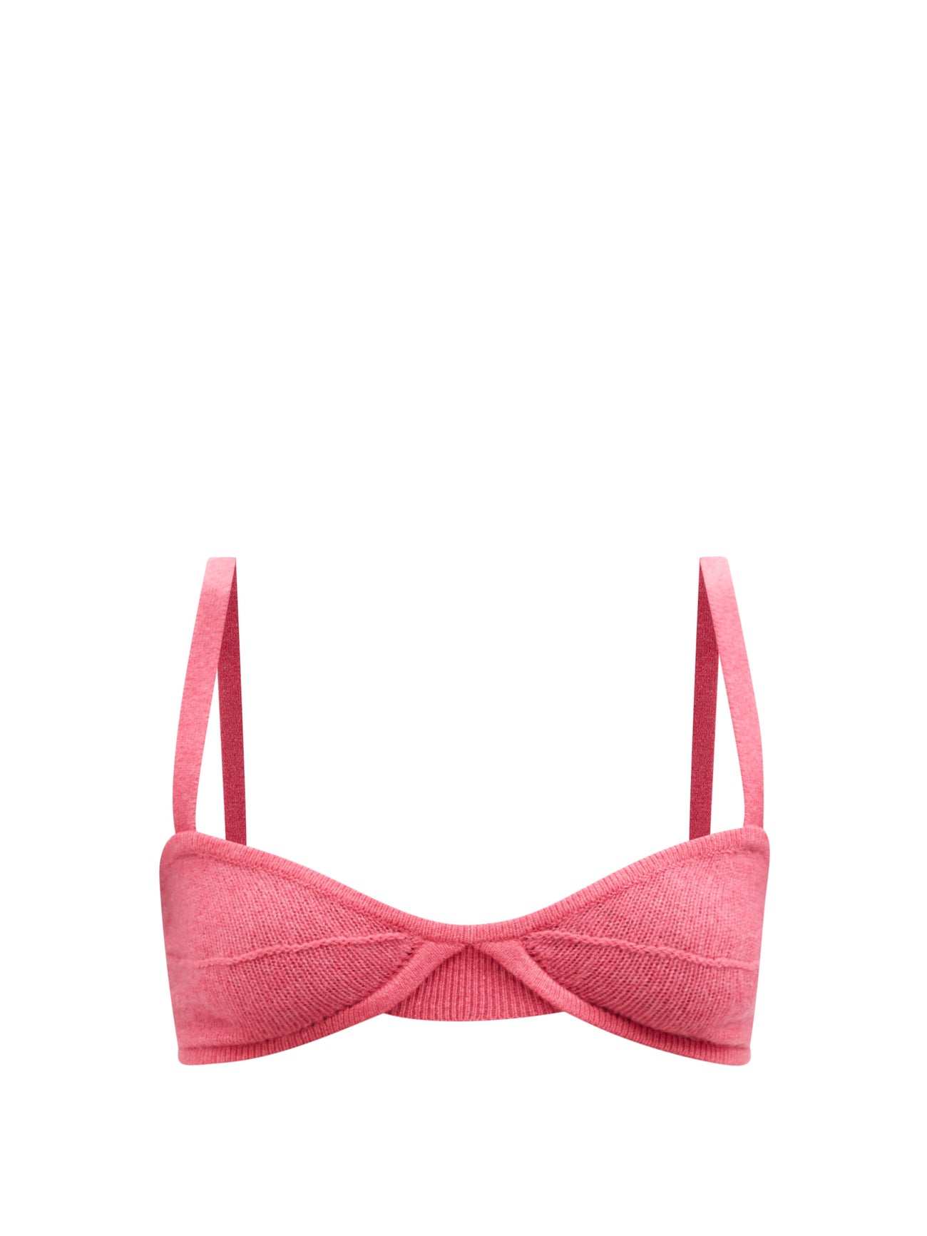 KHAITE Eda Cashmere Bralette in Pink