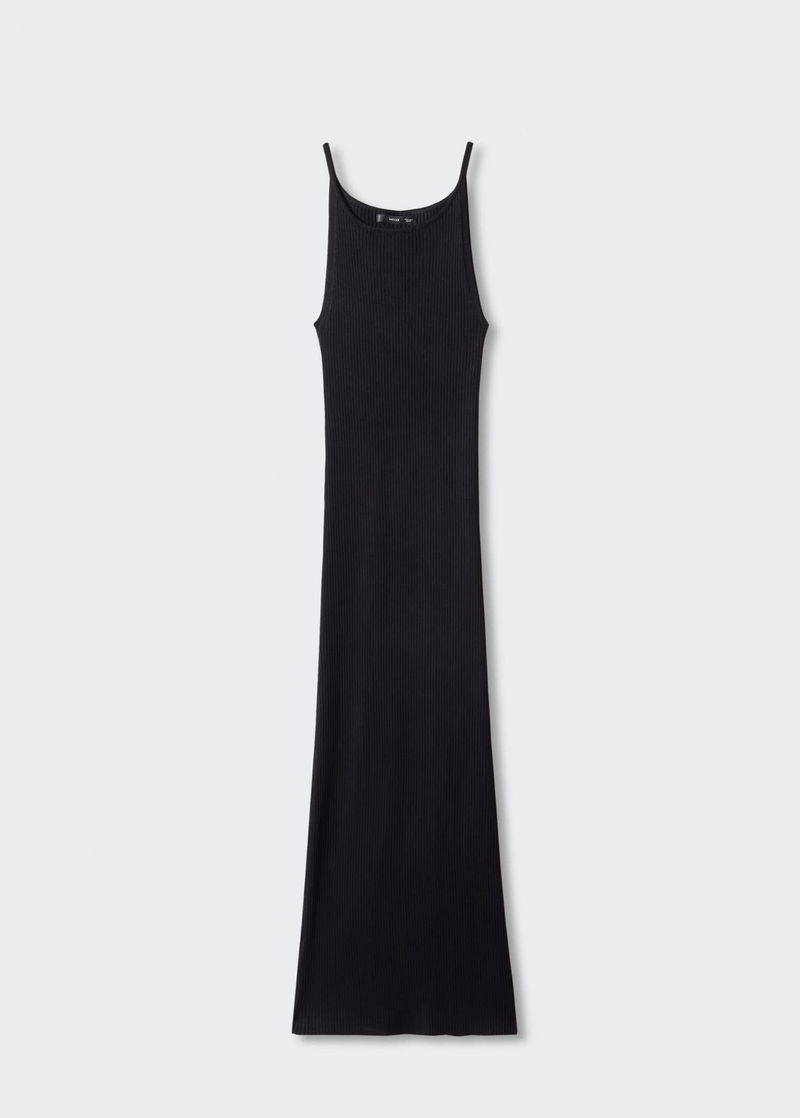 mango side slit knit dress Knitted dress with side slit