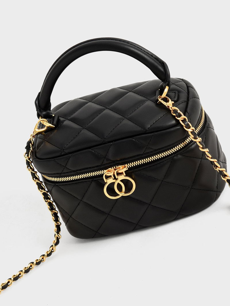 CHARLES KEITH Quilted Two-Way Zip Mini Bag endource