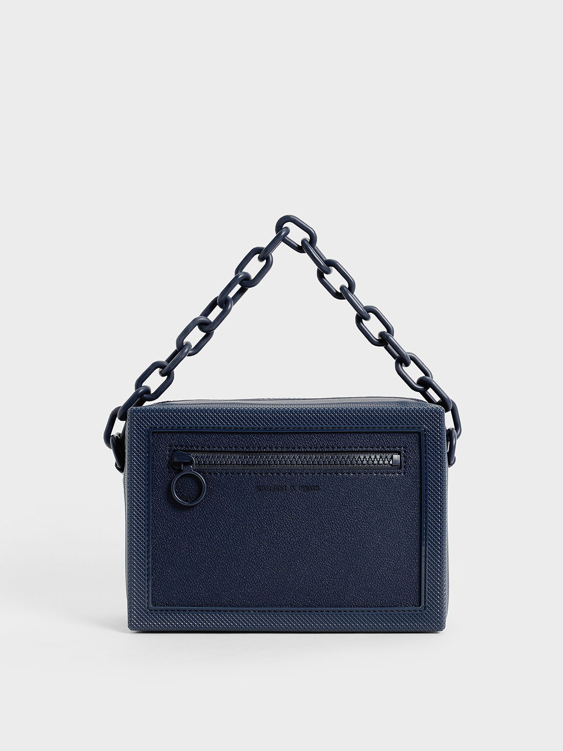 CHARLES & KEITH Chain Link Crossbody Bag in Navy Endource