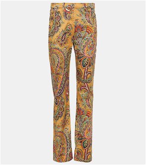 Etro Floral-Jacquard Straight-Leg Jeans
